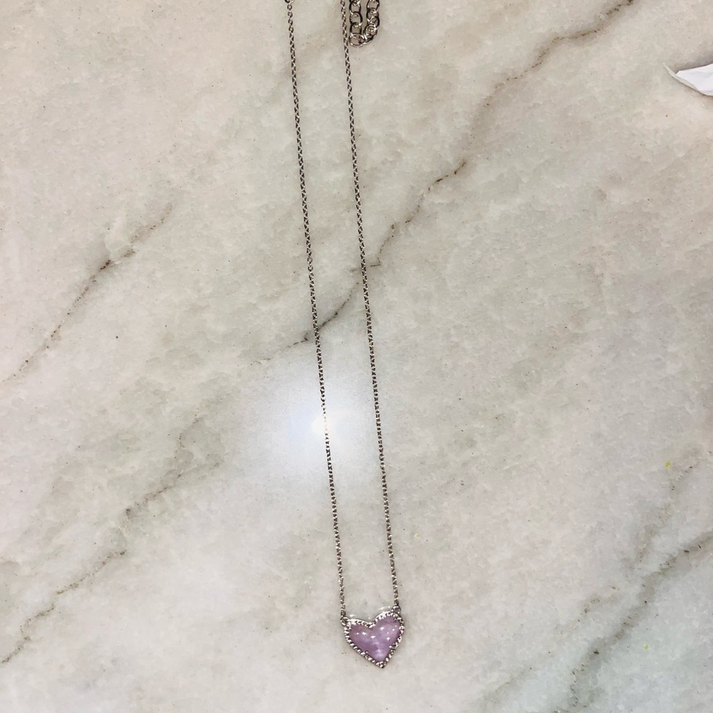 Kendra Scott Silver Heart Necklace